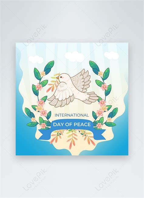 Beige Internasyonal Na Araw ng Poster Ng Kapayapaan Template.
